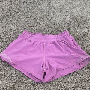 Purple/Pink LuluLemon Hotty Hot Shorts 4 inch Size 6